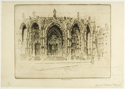 Puerta Visagara, Poort van Madrid, Toledo door Joseph Pennell