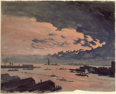Roze wolken door Joseph Pennell