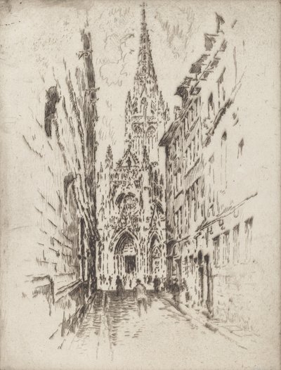 San Maclou, Rouen, 1907 door Joseph Pennell