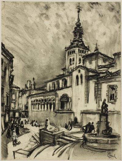 San Martín, Segovia door Joseph Pennell