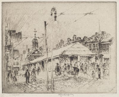 Second Street Market, Philadelphia door Joseph Pennell
