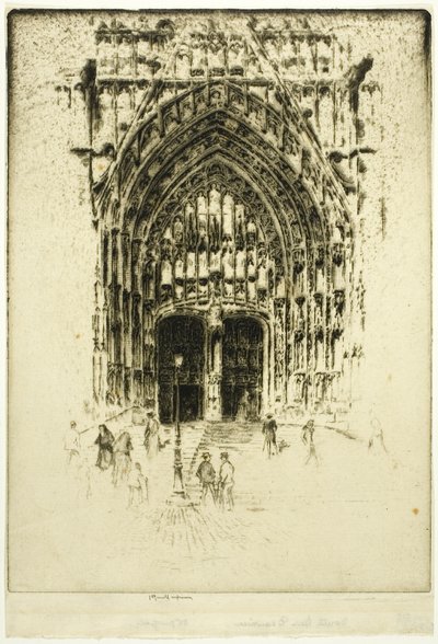 Zuiddeur, Beauvais door Joseph Pennell