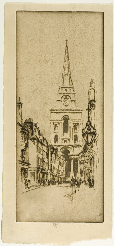 Spitalfields Kerk door Joseph Pennell