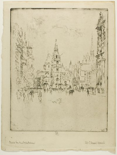 St. Clements Danes door Joseph Pennell