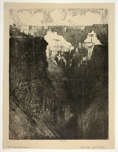 Zonsondergang Steden, in de Grand Canyon door Joseph Pennell