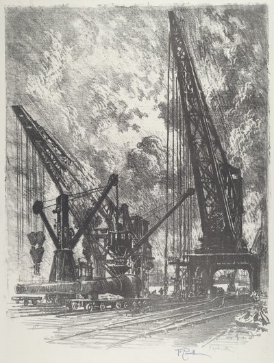 Het grote kanon weghalen door Joseph Pennell