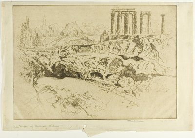 Tempel van Jupiter, Athene door Joseph Pennell