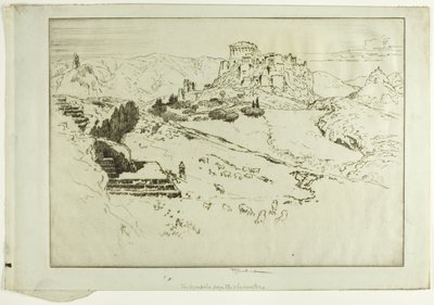 De Akropolis vanaf het Observatorium door Joseph Pennell