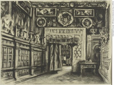 De kapittelzaal, kathedraal van Toledo door Joseph Pennell