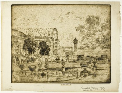 Het Crystal Palace door Joseph Pennell