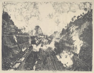 De Snee, Kijkend naar Ancon Hill door Joseph Pennell