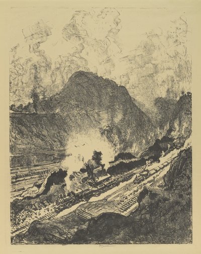 De Cut van Culebra door Joseph Pennell
