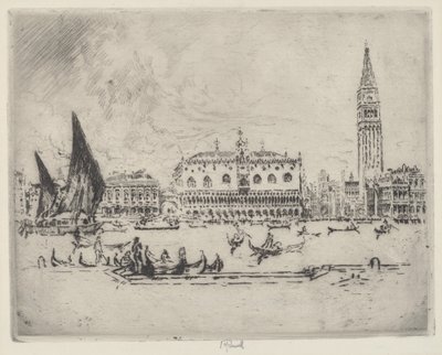 Het Dogenpaleis door Joseph Pennell