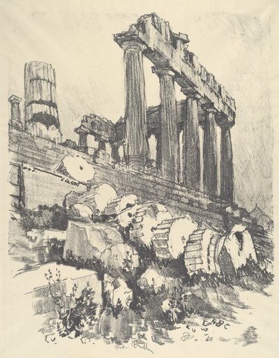 De Gevallen Kolom, Athene door Joseph Pennell