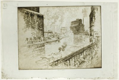 De graanelevatoren, Chicago door Joseph Pennell