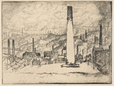 De Grote Schoorsteen, Bradford door Joseph Pennell