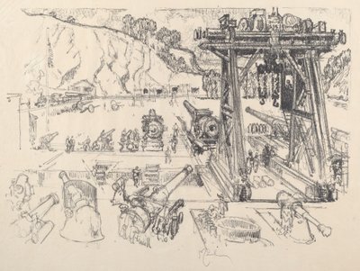 Het schietterrein door Joseph Pennell