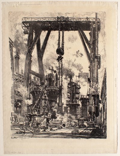 De oude geschutskuil door Joseph Pennell