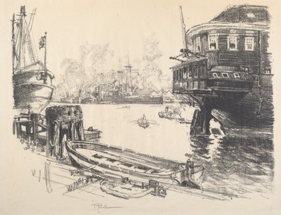 Het oude en het nieuwe, 1917 door Joseph Pennell