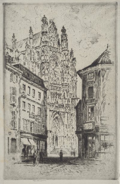 Het transept, Beauvais door Joseph Pennell