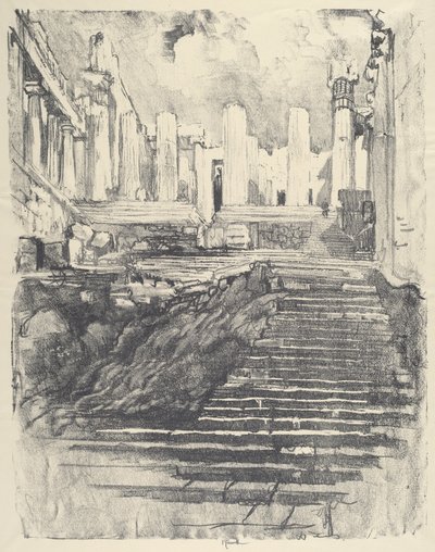 De Weg naar de Akropolis, 1913 door Joseph Pennell