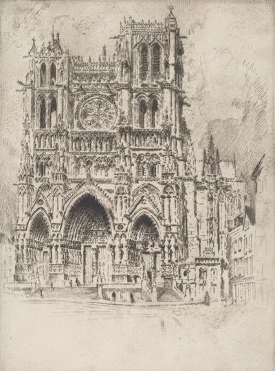 De westelijke gevel, Amiens, 1907 door Joseph Pennell