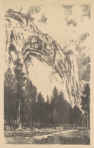 De Yosemite Vallei door Joseph Pennell