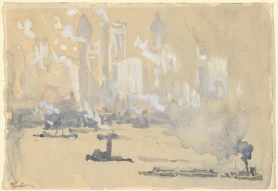 Sleepboten door Joseph Pennell
