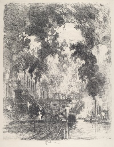 Erts lossen door Joseph Pennell