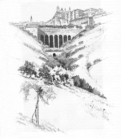 Urbino, 1886 door Joseph Pennell