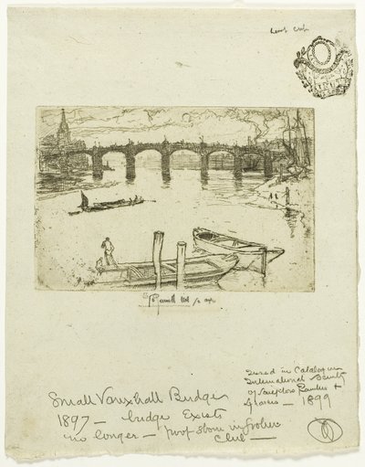 Vauxhall Brug door Joseph Pennell