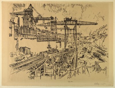 Muren van Miraflores Sluis door Joseph Pennell