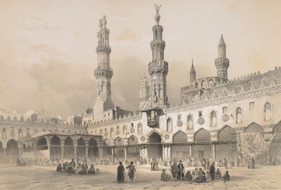 22. Binnenplaats van de Moskee el Ahzar, in Caïro, 1843 door Joseph Philibert Girault De Prangey