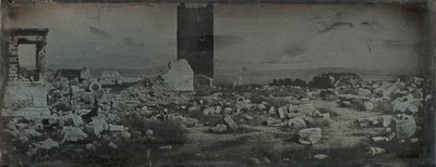 Ruïnes en Voorgrond, Akropolis, Athene, 1842 door Joseph Philibert Girault De Prangey