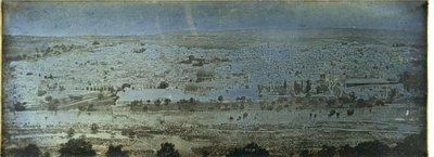 Jeruzalem: panoramisch uitzicht vanaf de Olijfberg door Joseph Philibert Girault De Prangey