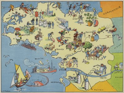 Bretagne door Joseph Porphyre Pinchon