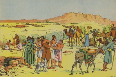 Jozef verkocht in gevangenschap door Joseph Porphyre Pinchon