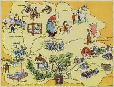 Maine-Anjou-Touraine door Joseph Porphyre Pinchon