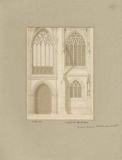 Interieur van de kathedraal van Lichfield - Koor door Joseph Potter