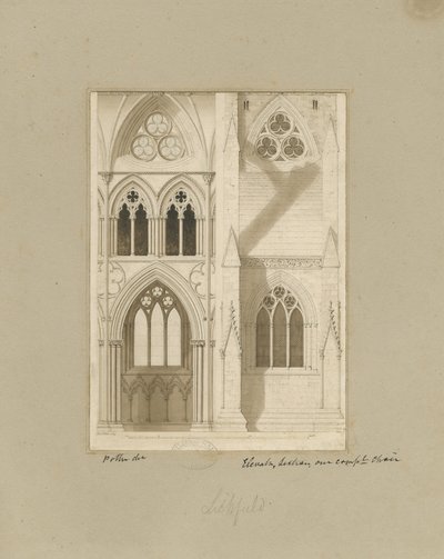 Interieur van de kathedraal van Lichfield - Schip door Joseph Potter