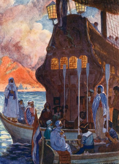 De komst van Sheik Joseph door Joseph Ratcliffe (after) Skelton