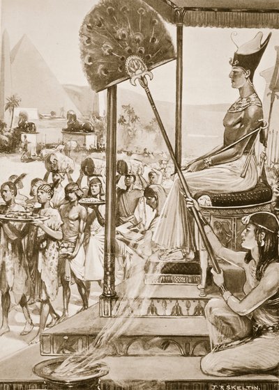 Het Brengen van Schatting aan Ramses II (19e Dynastie), illustratie uit 