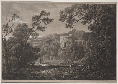 Een Italiaans Uitzicht door Joseph Rebell