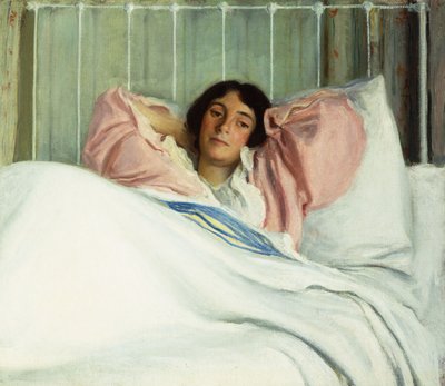 Portret van de vrouw van de kunstenaar Edith door Joseph Rodefer De Camp