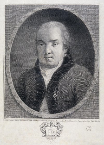 Portret van de architect Giacomo Quarenghi 1744-1817, Laat 18e eeuw door Joseph Saunders