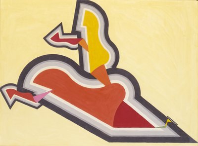 Studie in ritme: rood en goud, ca. 1934. door Joseph Schillinger