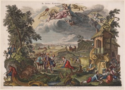 Zomer door Joseph Sebastian Klauber, Johann Baptist Klauber, after Johann Wolfgang Baumgartner