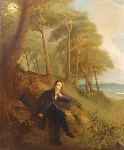 Keats luistert naar de nachtegaal op Hampstead Heath, 1845 door Joseph Severn