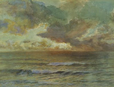 Zonsondergang bij Seascale door Joseph Severn