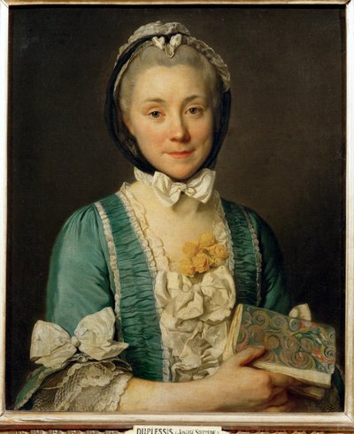 Madame Lenoir, moeder van Alexandre Lenoir, oprichter van het Musee des mouments francais ... door Joseph Siffred Duplessis